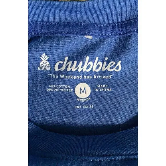 Chubbies The Relaxer T-Shirt in‎ blue  "The Weekend Has Arrived" Size M - Picture 3 of 4